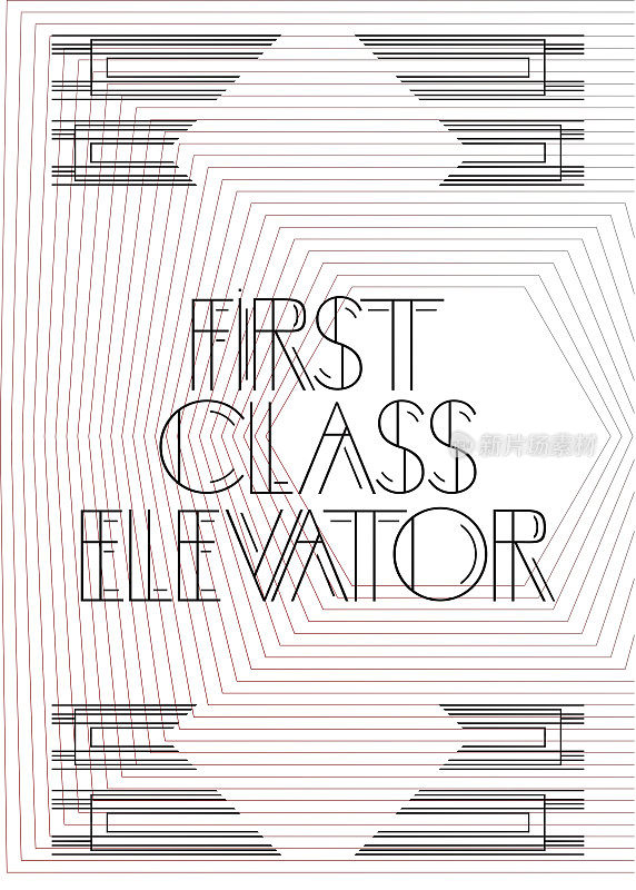 Art Deco First Class Elevator文本。